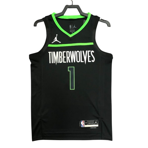 Баскетбольная джерси Anthony Edwards Minnesota Timberwolves №1 Jordan Black Green