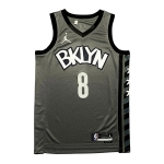 Баскетбольная джерси Егор Дёмин Brooklyn Nets Jordan Statement Edition Grey